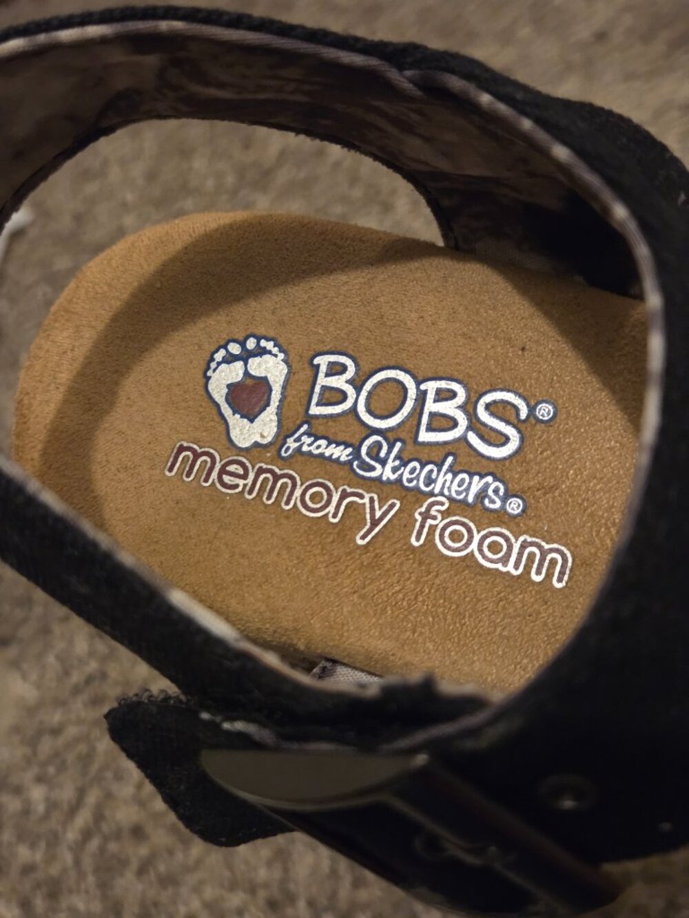 BOBS Skechers Black Buckle Sandals - Picture 3 of 5